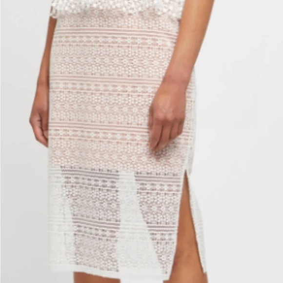 $158 French Connection Ramona White Lace Dress NWT - Picture 1 of 7